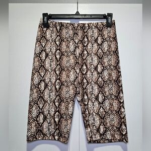 NWOT Women's Snake Print Biker Shorts, Medium